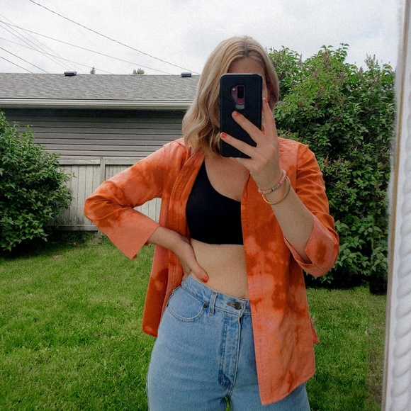 Orange Button Down Shirt - Picture 3 of 13